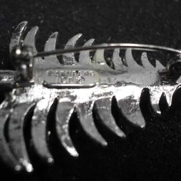 Eisenberg Ice Christmas Tree Silver with Aurora Borealis Crystals Vintage 2" H - Picture 2 of 2